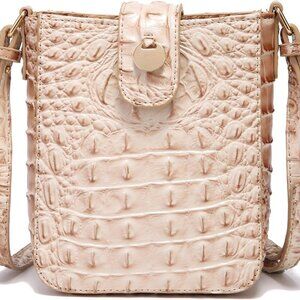 Crocodile Embossed Small Crossbody Bag Fashionable Magnetic Buckle Decoration Sh